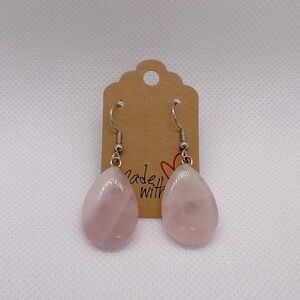 𝅺ROSE Quartz/Sterling Silver Earrings